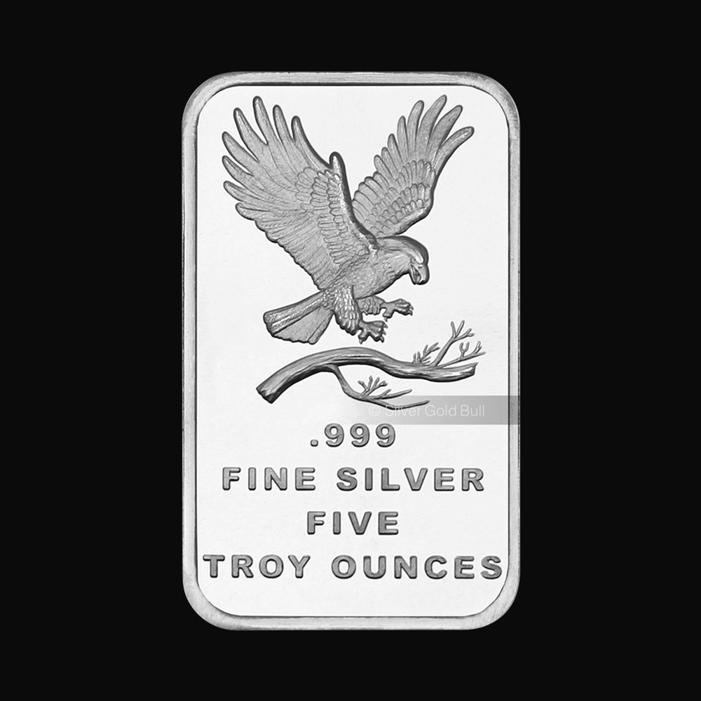 5 oz Eagle Silver Bar | Silvertowne Mint